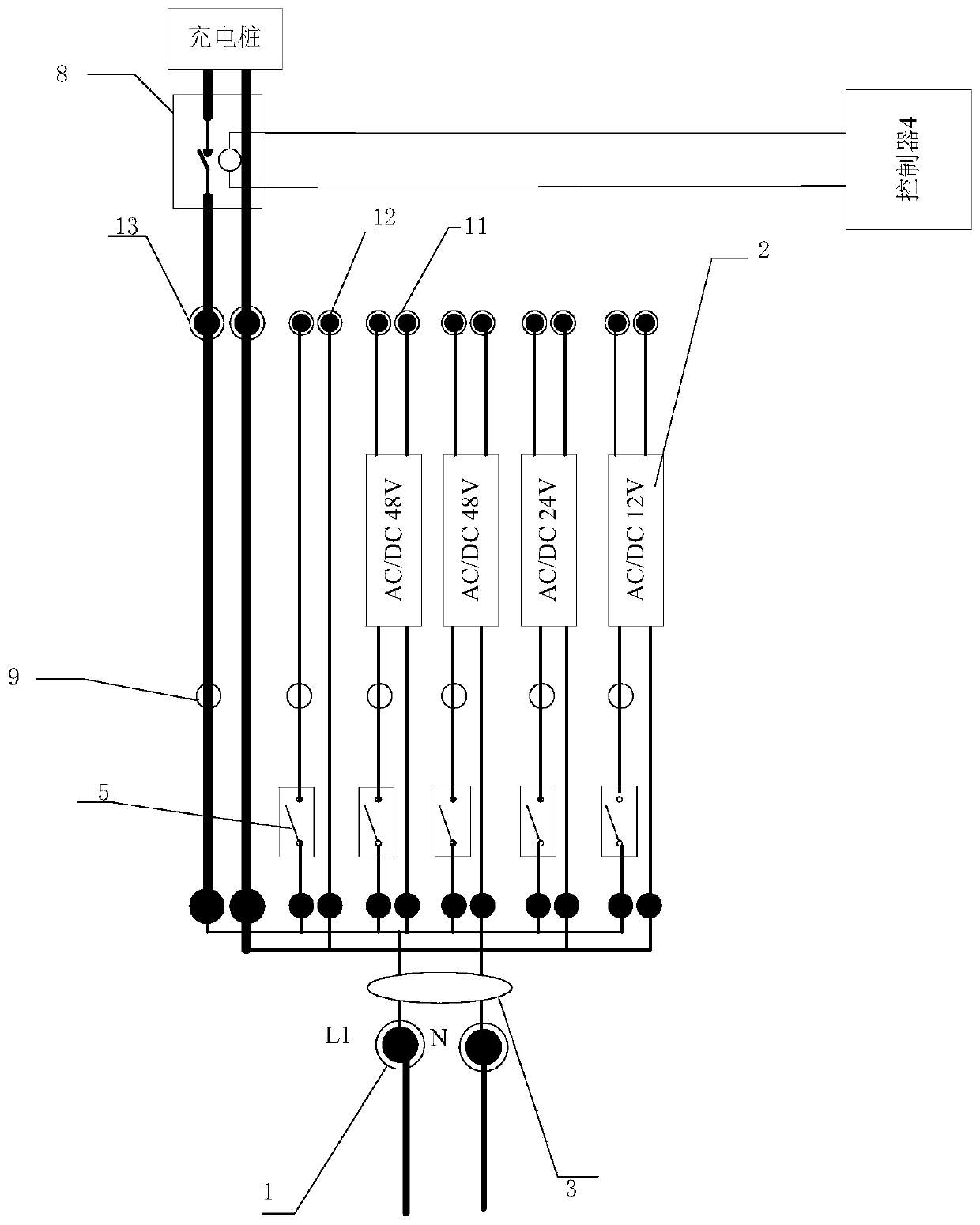 Smart city multifunctional rod, smart power adapter and working method thereof