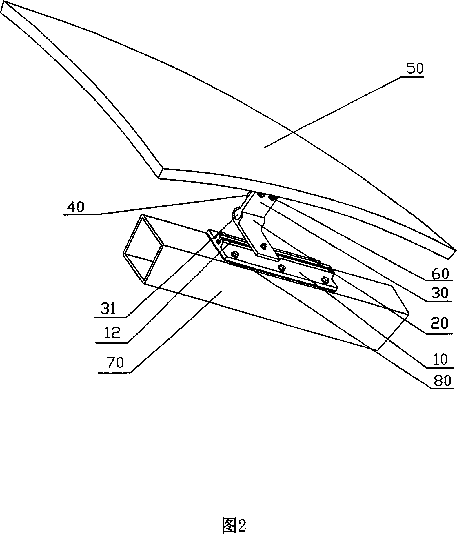 Arcuated roof connecting mechanism and installation method thereof