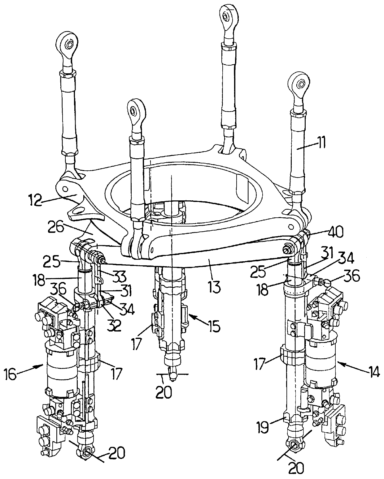 Blade pitch locking device for a main rotor of a rotary-wing aircraft