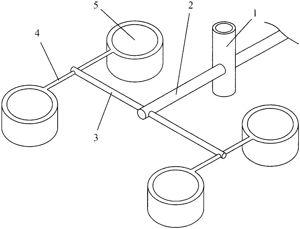 A cold runner structure with multi-cavity flow balance