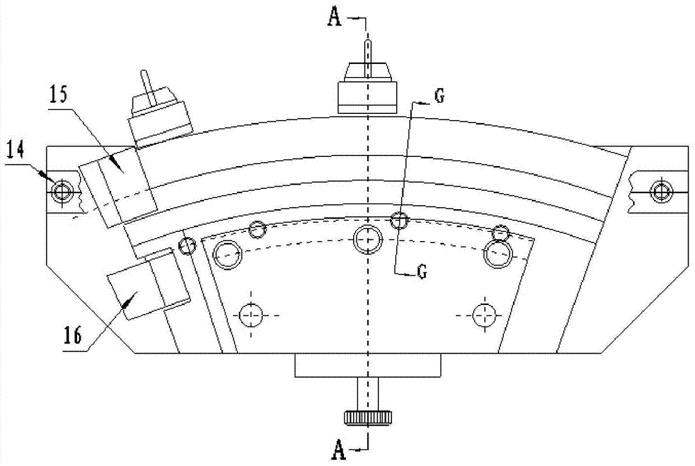 A positioning and clamping device for energy storage spot welding of stator blade sector block welding assembly