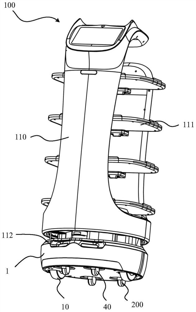 Robot with universal wheel sets