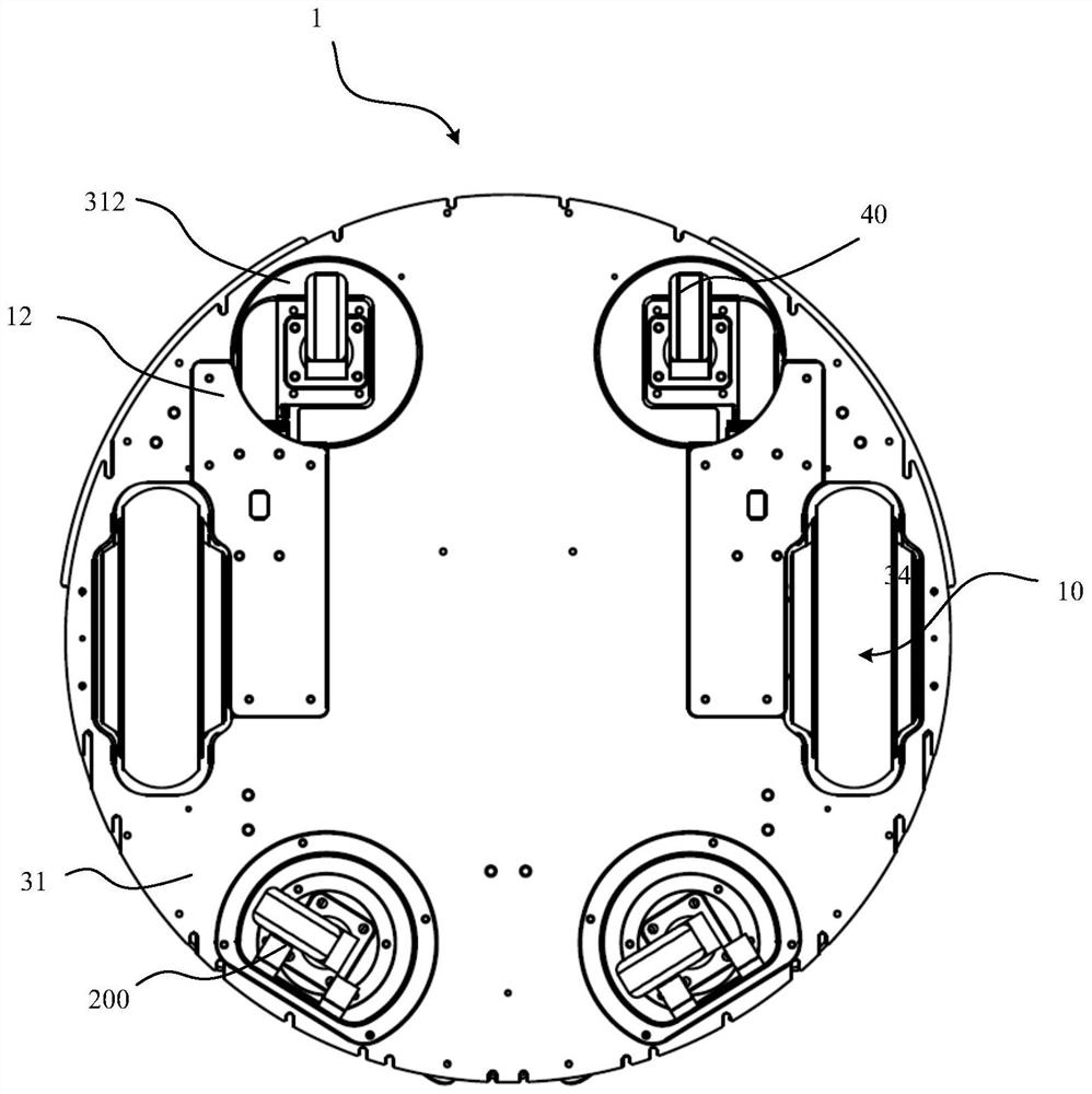 Robot with universal wheel sets