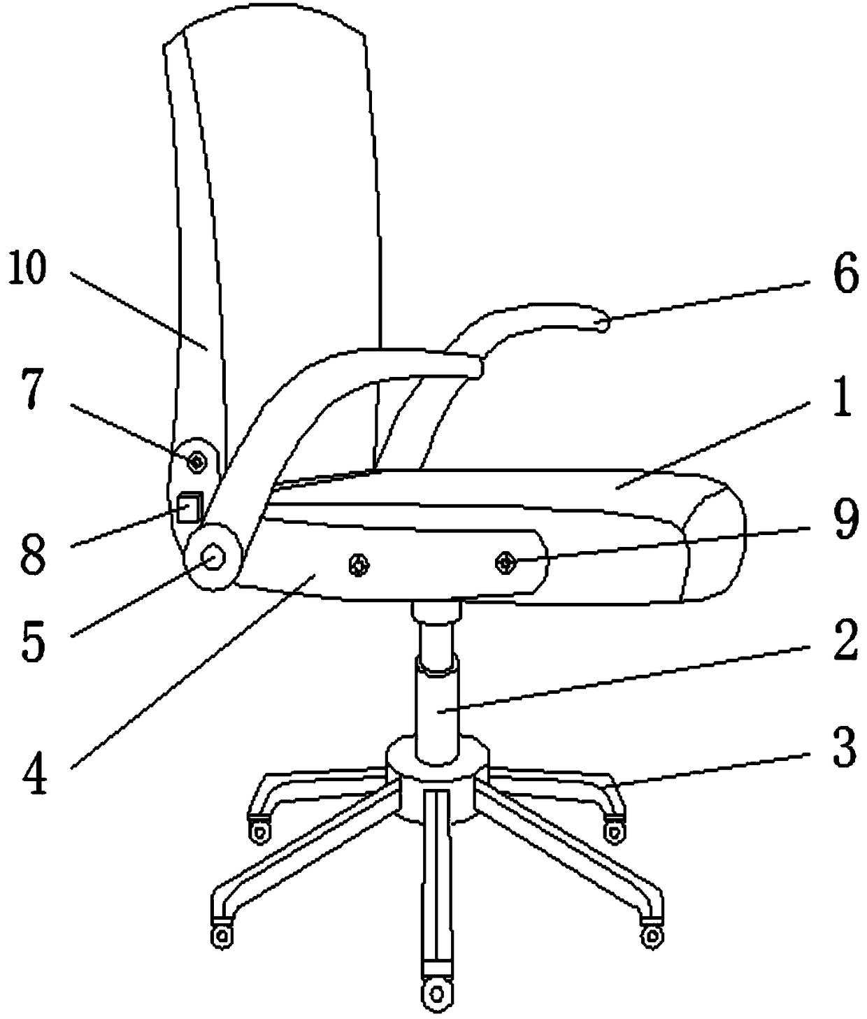Folding rotary chair