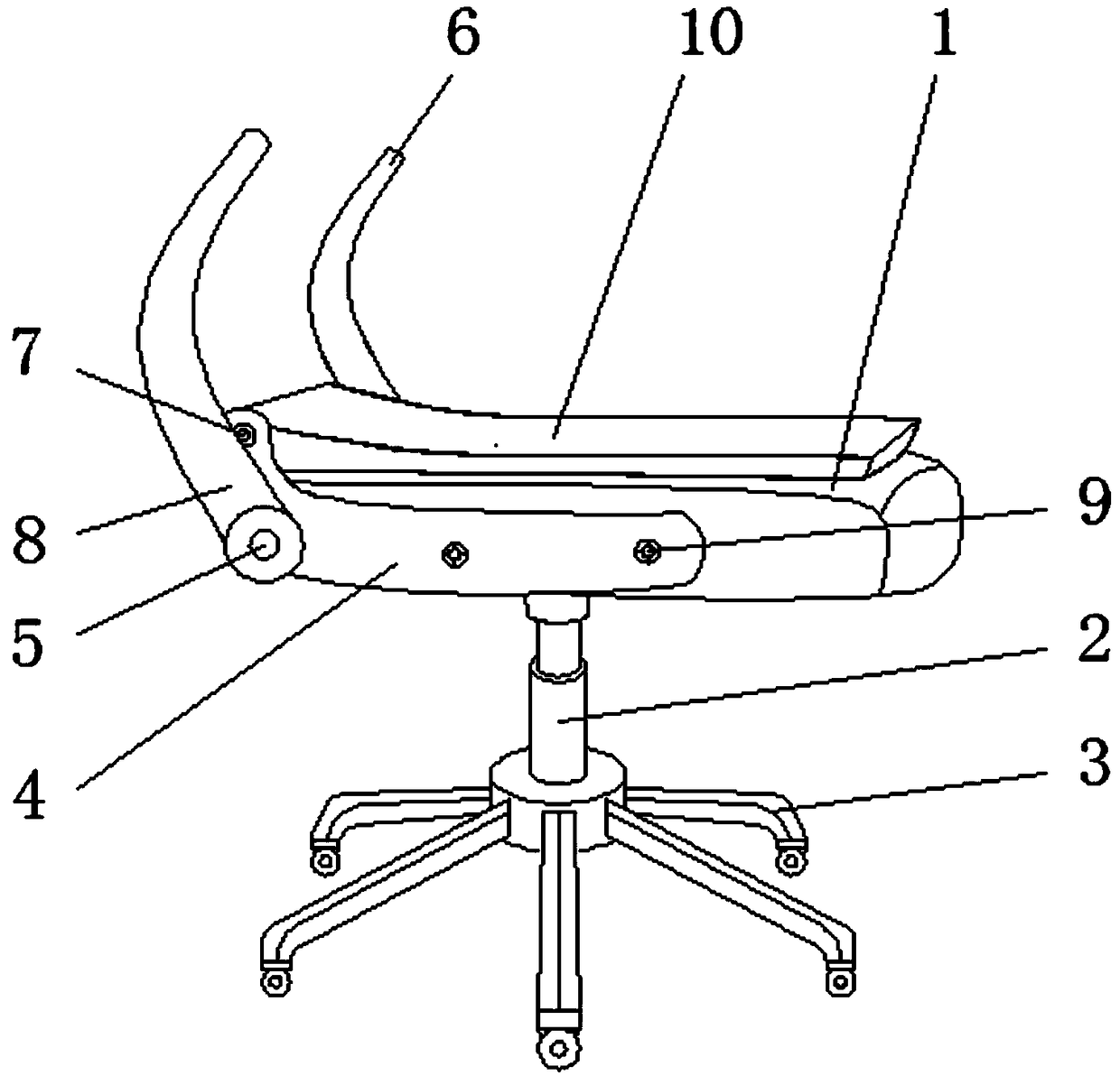 Folding rotary chair
