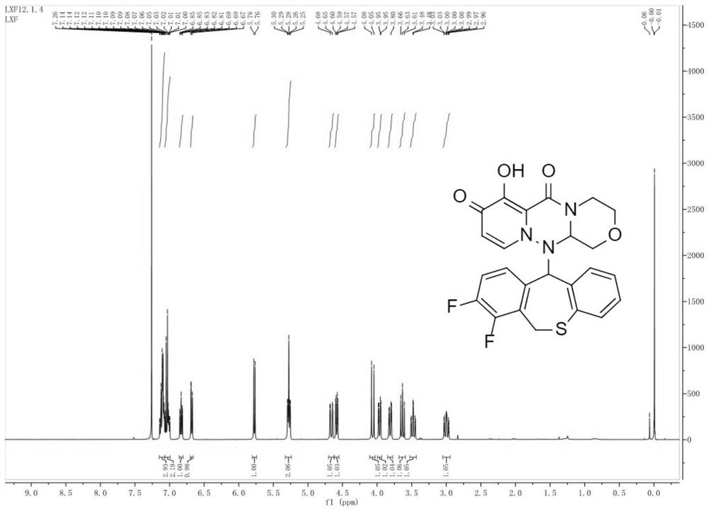 Preparation method of key intermediate of baloxavir marboxil