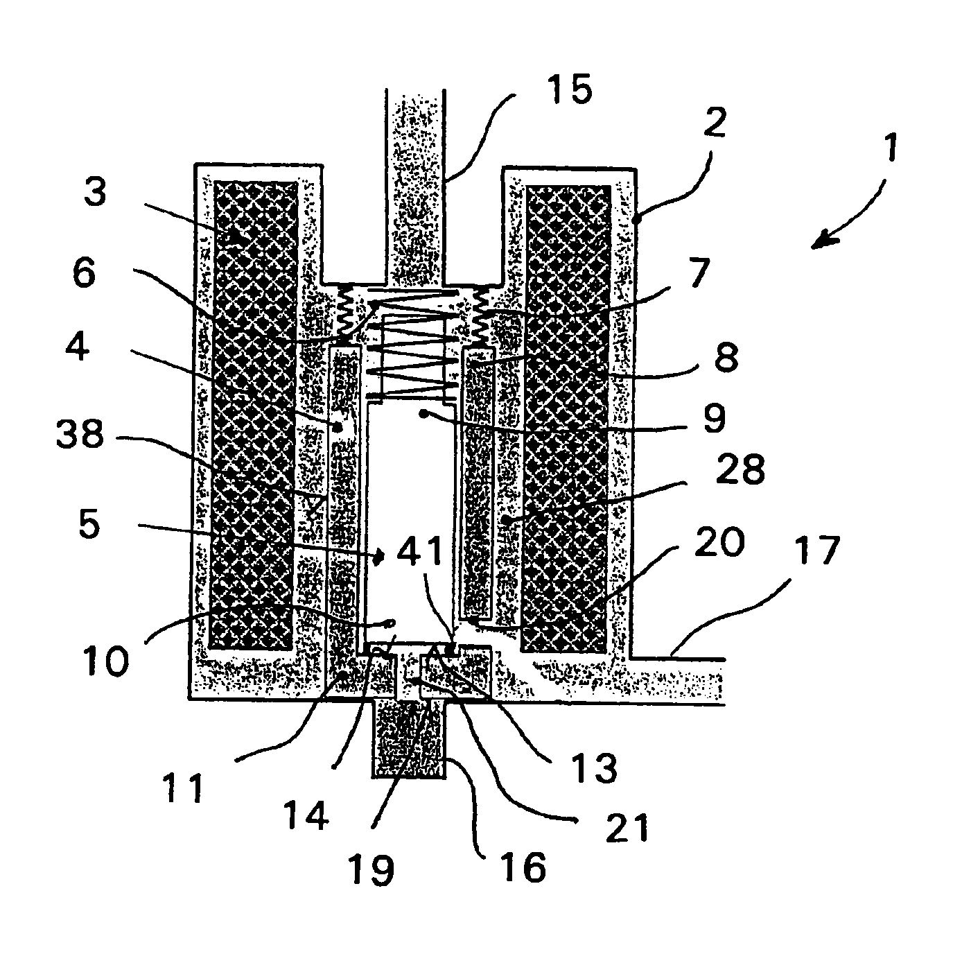 Electromagnetic double switching valve
