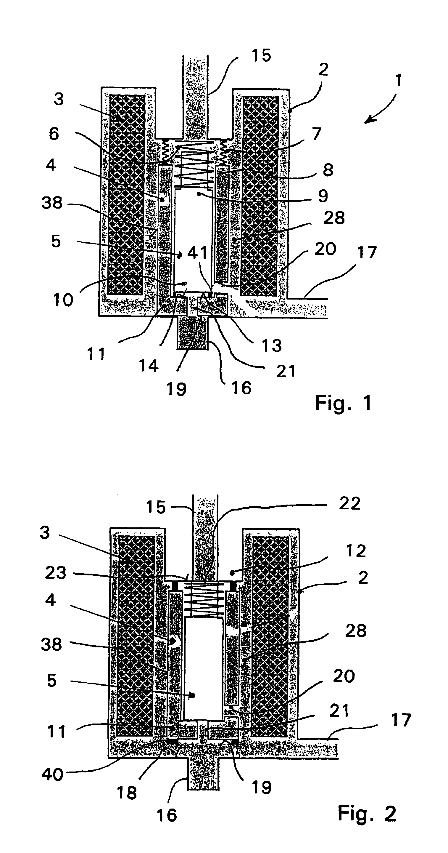 Electromagnetic double switching valve