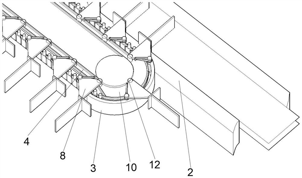 Equidistant adjusting mechanism for glassware production