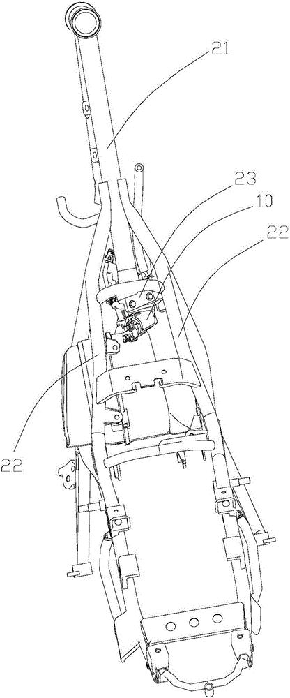 Fuel pump arrangement structure and electronic fuel injection vehicle