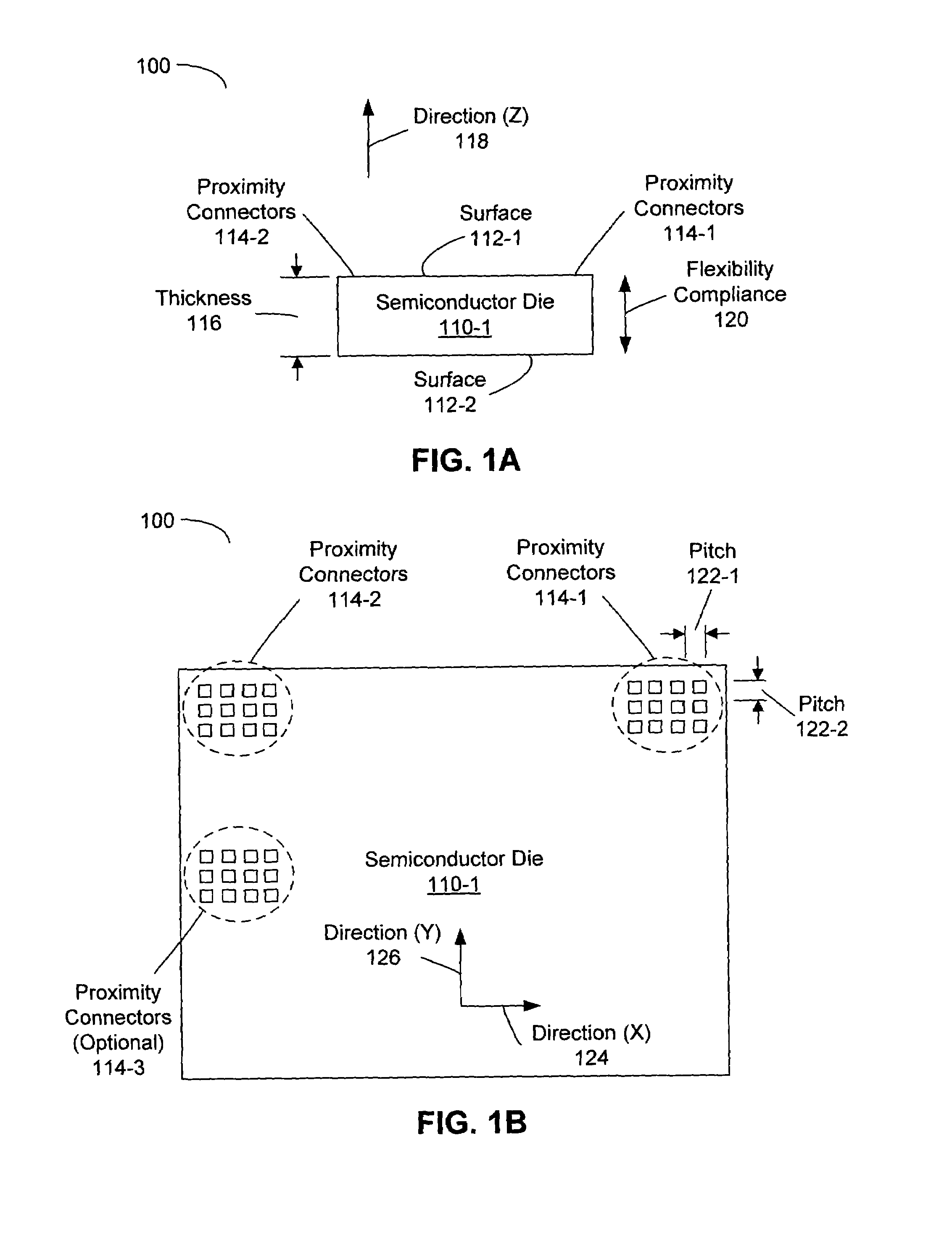 Structures for Z-aligned proximity communication