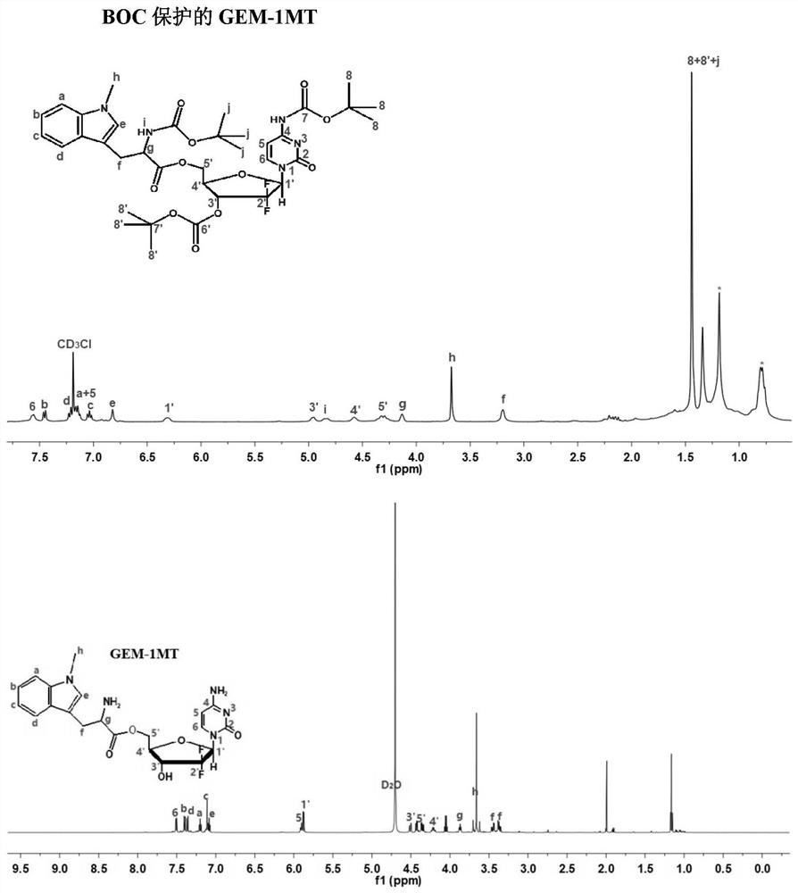 gem-1mt amphiphilic small molecule compound and its preparation, preparation method and application