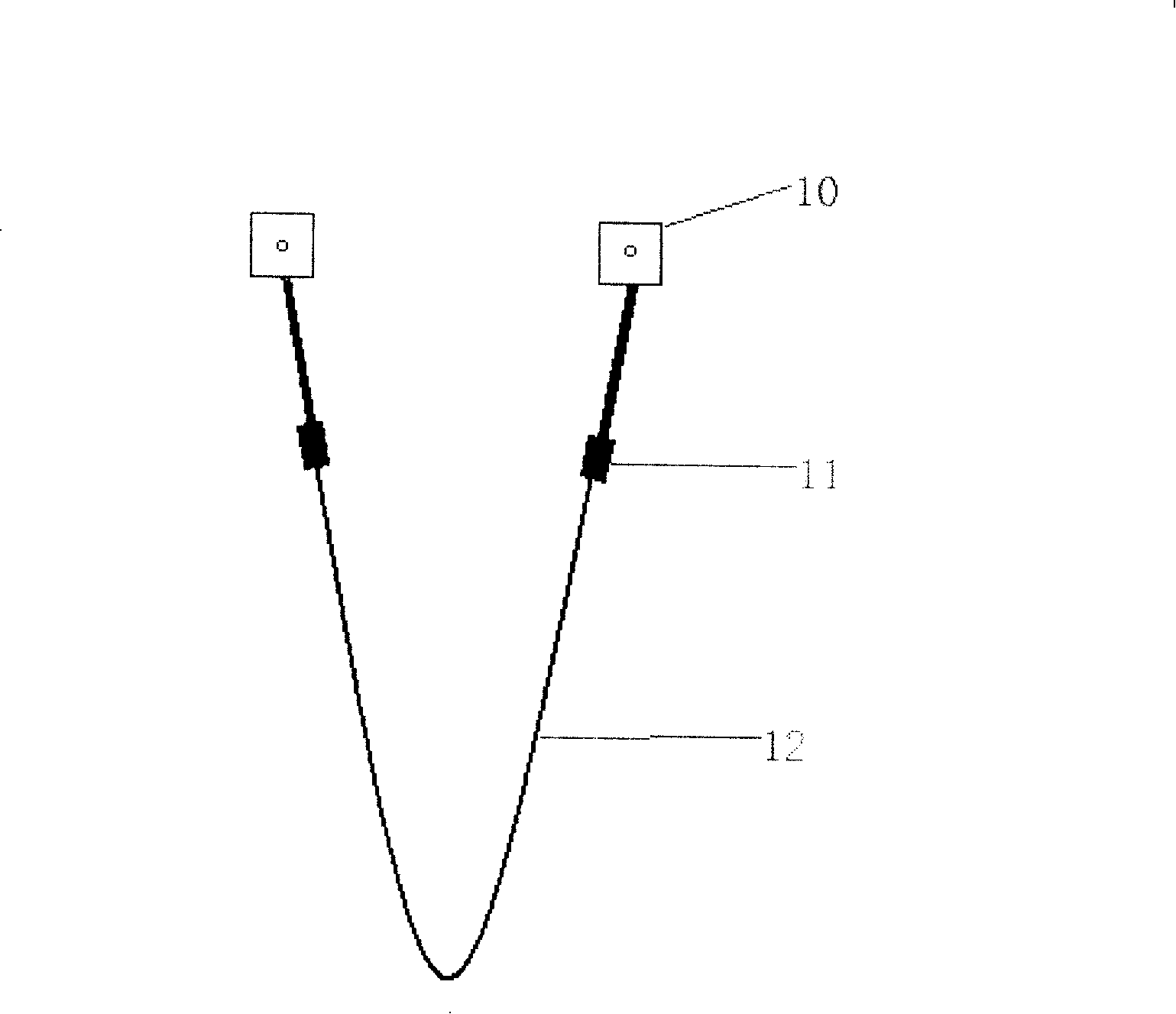Air ground line downward link and method for ground line assembly