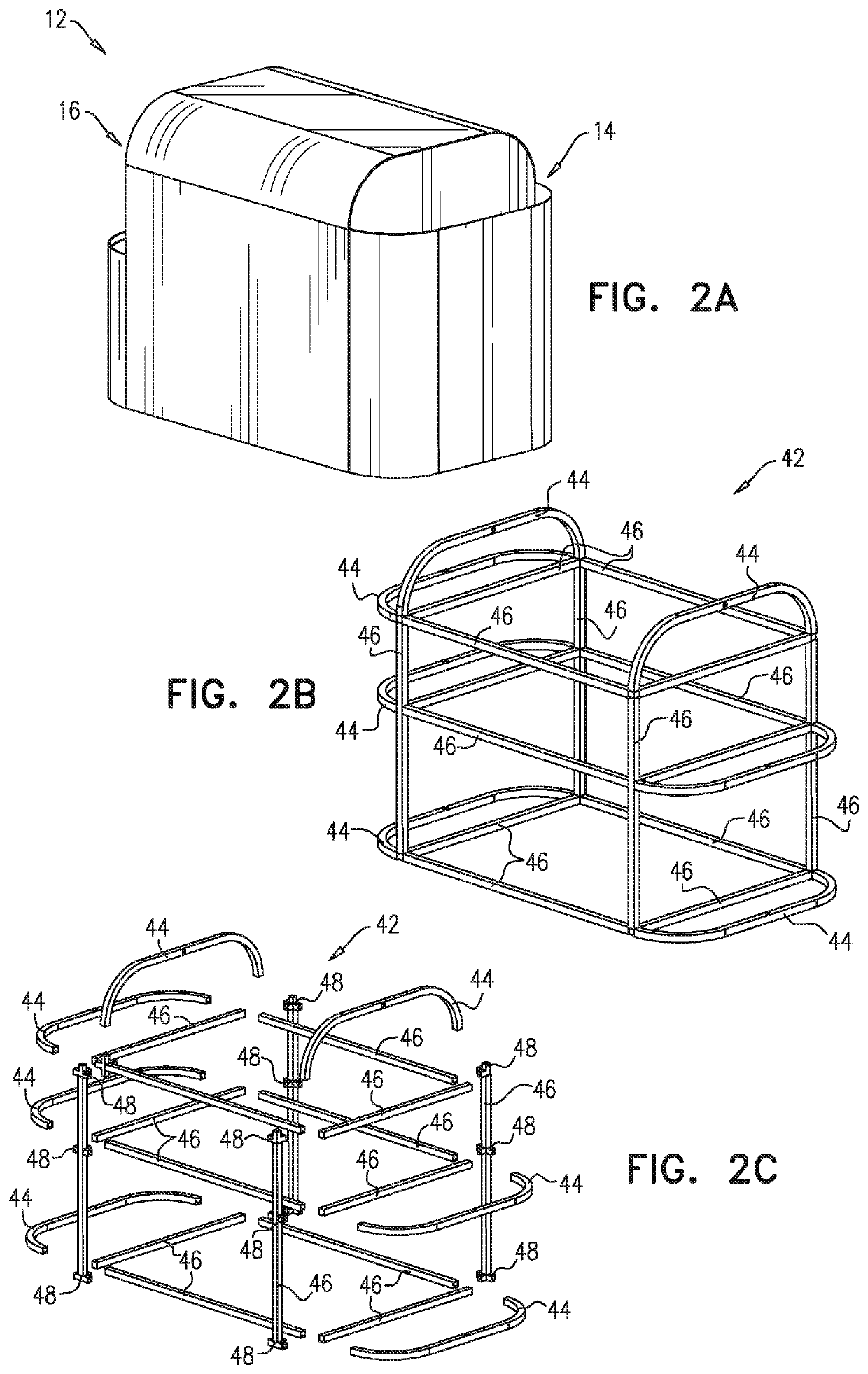 Lightweight assemblable appliance with pliant exoskeletal support respective kit-of-parts and method for production of biogas and liquid fertilizer