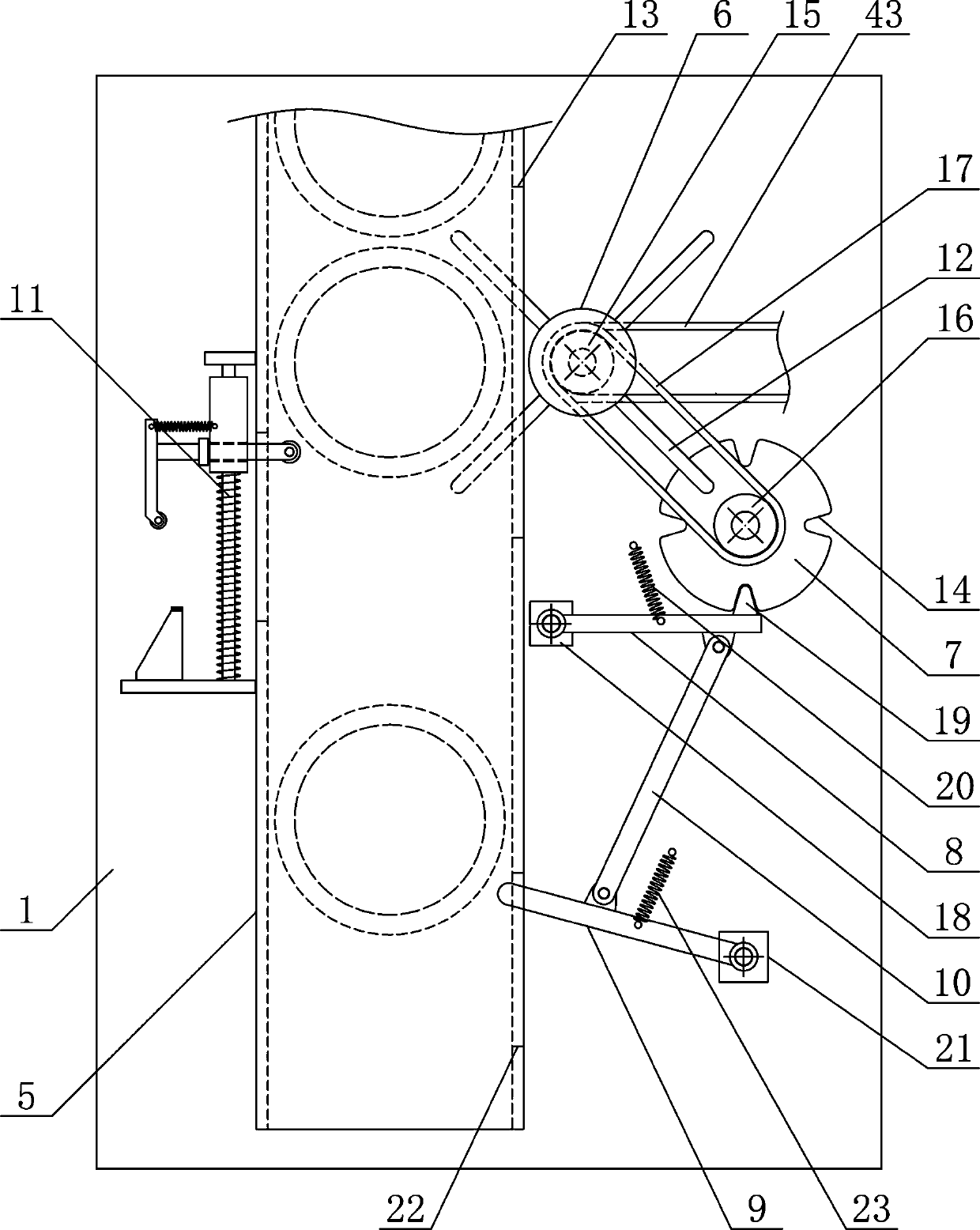 Automatic conveying device of metal round pipes