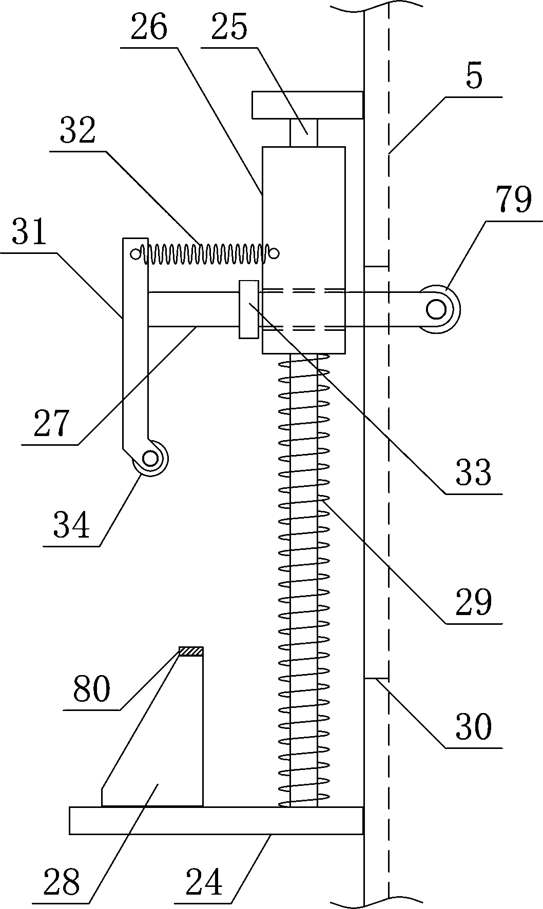 Automatic conveying device of metal round pipes