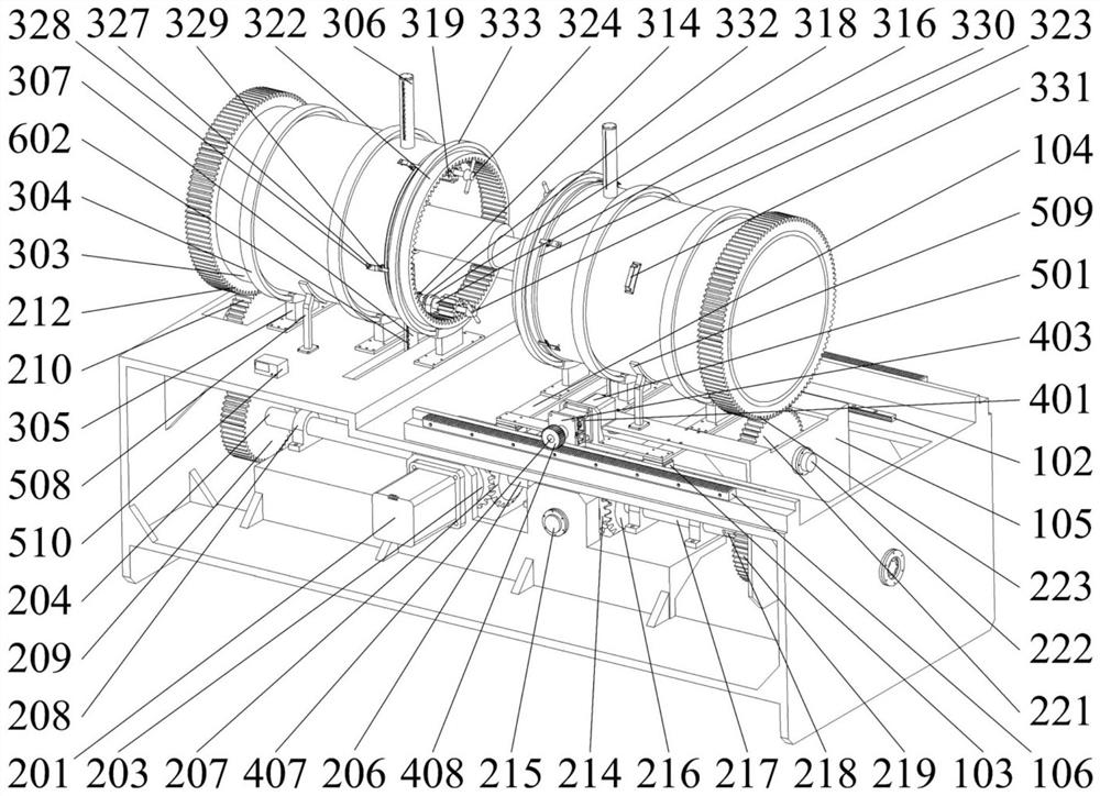 Automatic eccentric rotary butt welding adjustment device for round rods of different sizes