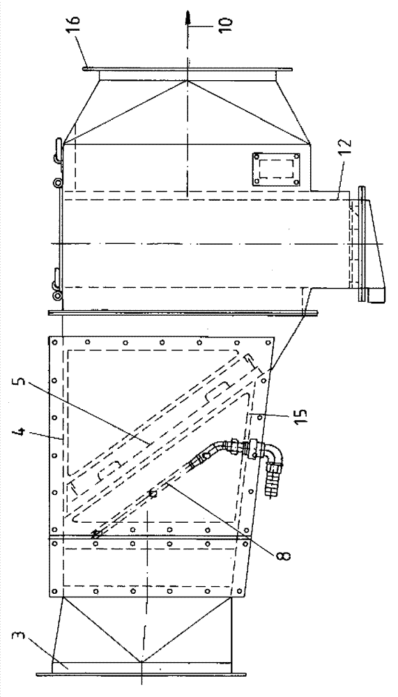 Wet scrubber having a compact demister that requires reduced energy demand