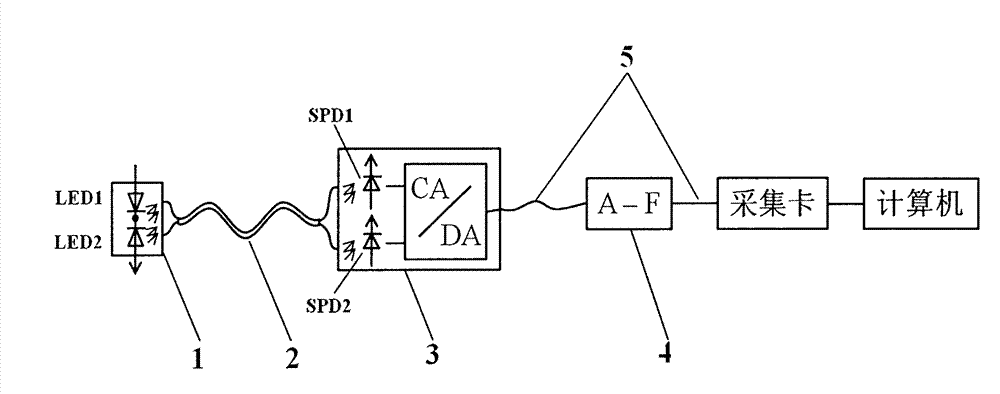 Double-light-path leakage current optical fiber sensor device