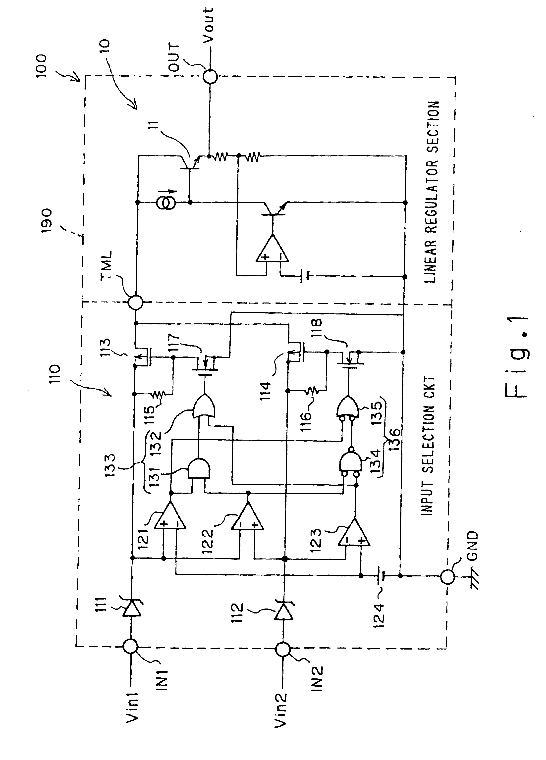DC-DC converter circuit, power supply selection circuit, and apparatus useful for increasing conversion efficiency