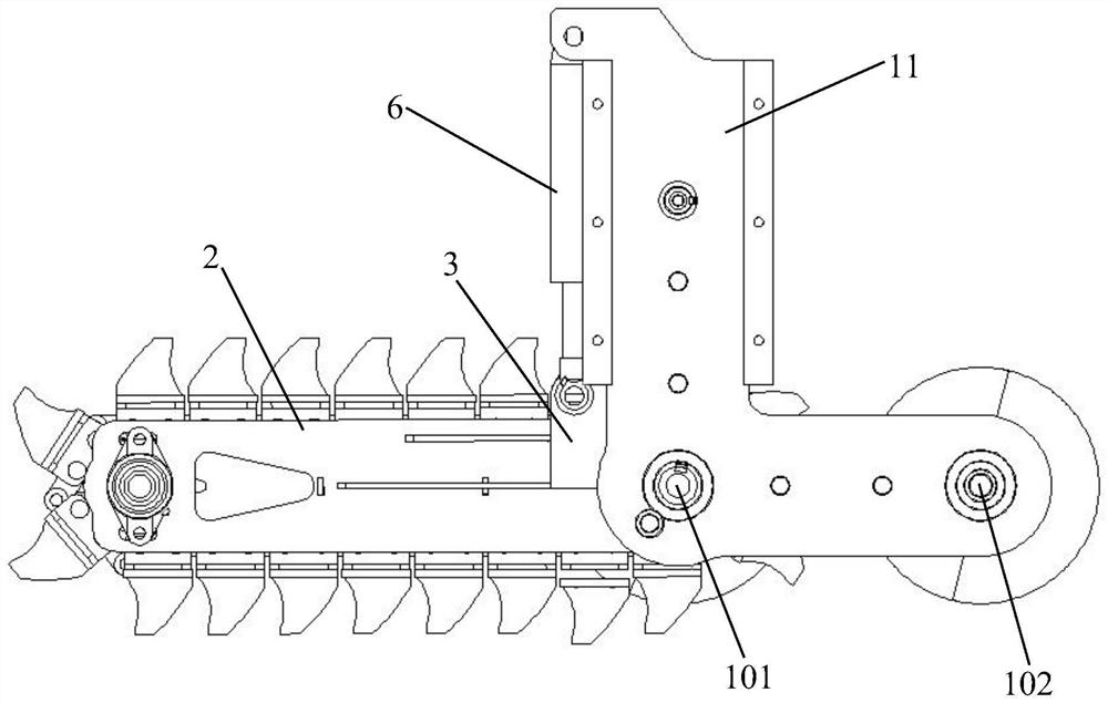 Chain type furrow opener and crawler type furrow opening fertilizer applicator