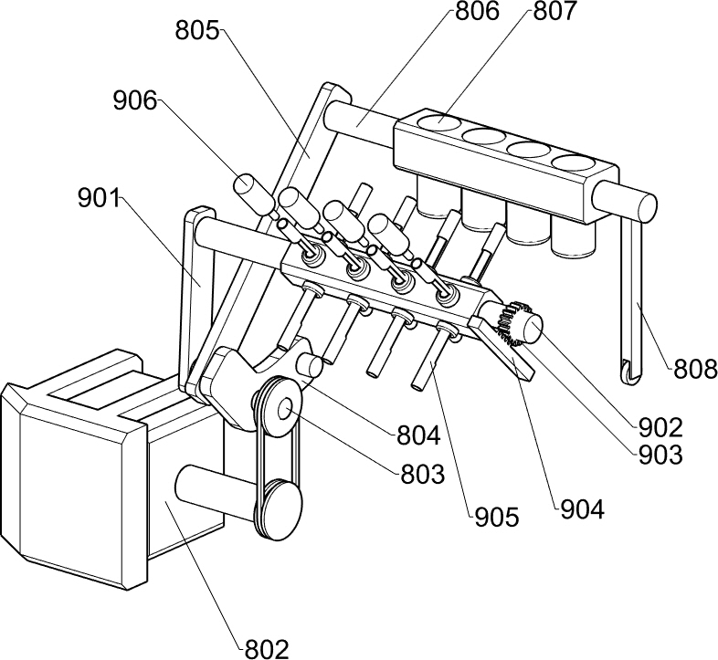 Food processing device with positioning and placing functions