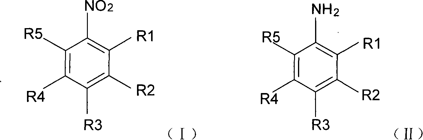 Method for preparation of (substituted radical containted) aminophenol by catalytic hydrogenation of (substituted radical containted) nitrophenol