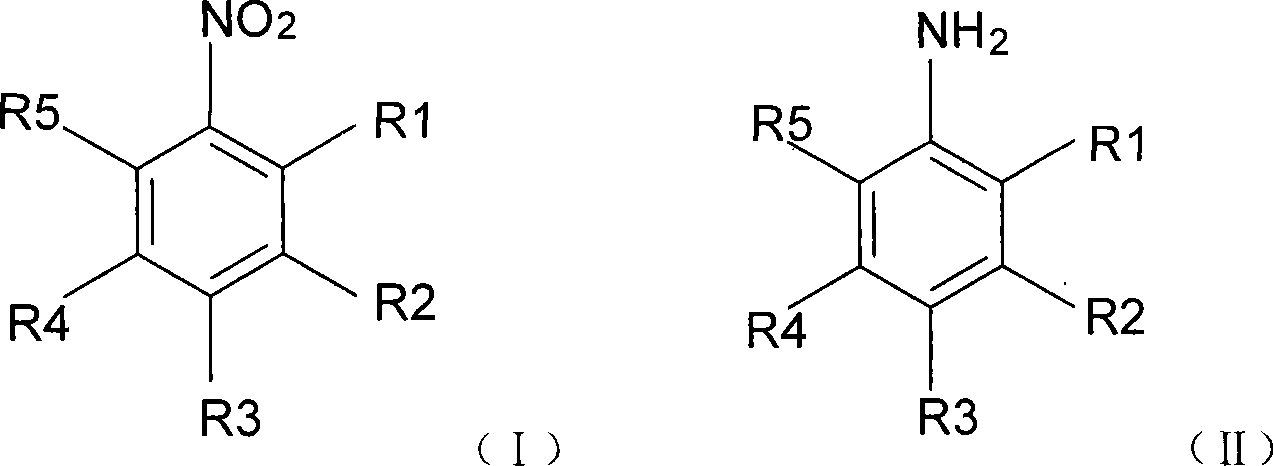 Method for preparation of (substituted radical containted) aminophenol by catalytic hydrogenation of (substituted radical containted) nitrophenol
