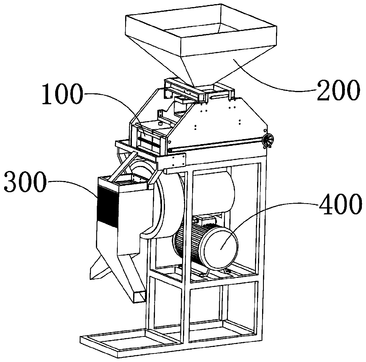 Separated-type rice husking machine