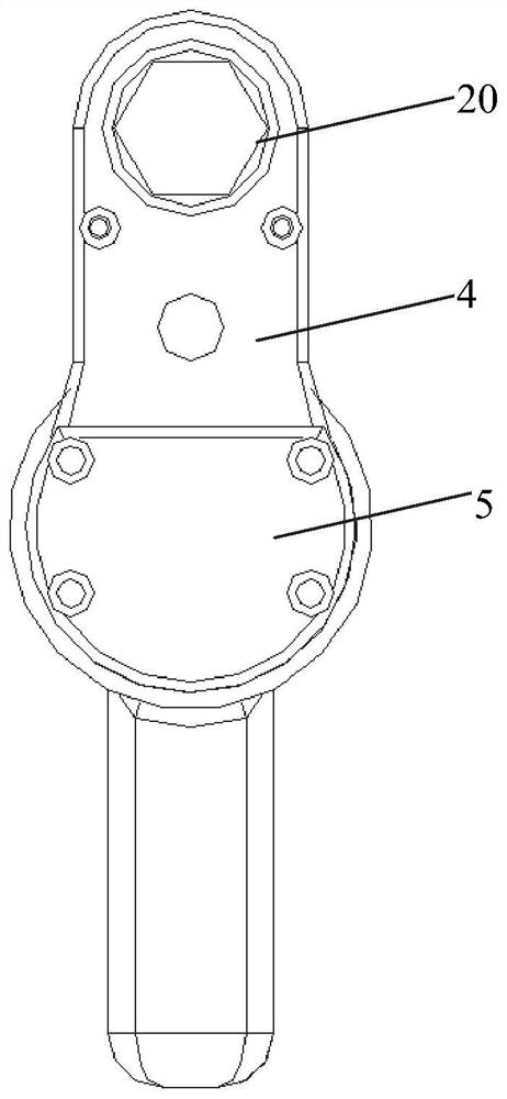 Spanner used in narrow space and application thereof