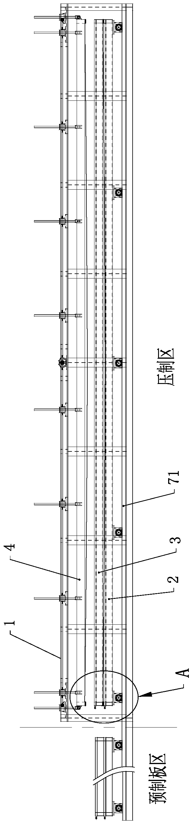 Moving-out type self-lifting multi-layer negative-pressure plate making device