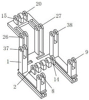 Multi-unit connection rod driving type heavy-duty loading robot with three rocker arms