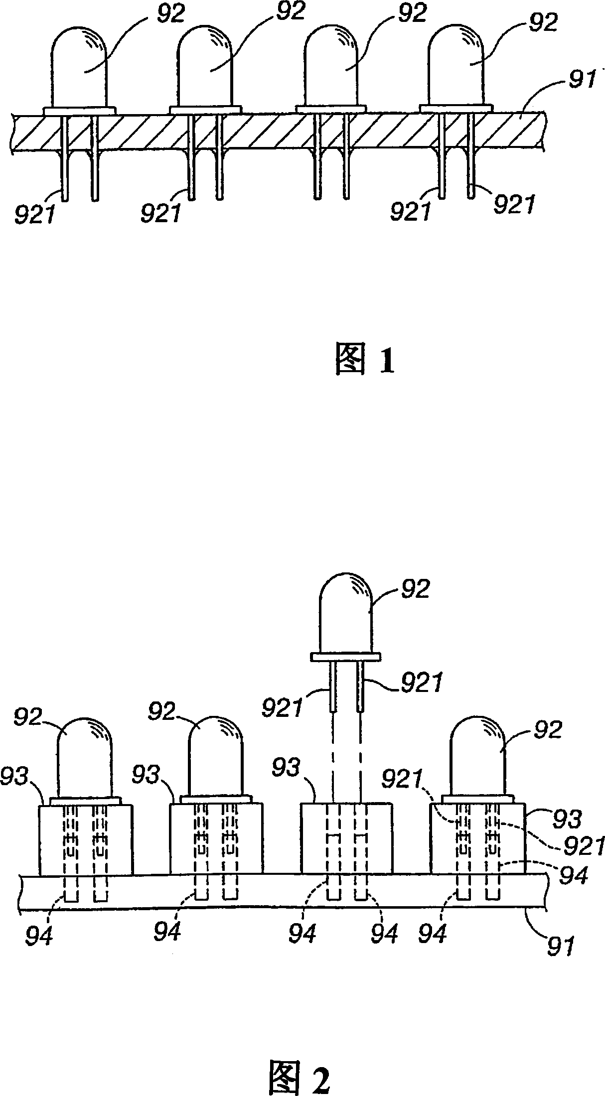 Light-emitting diode positioning device