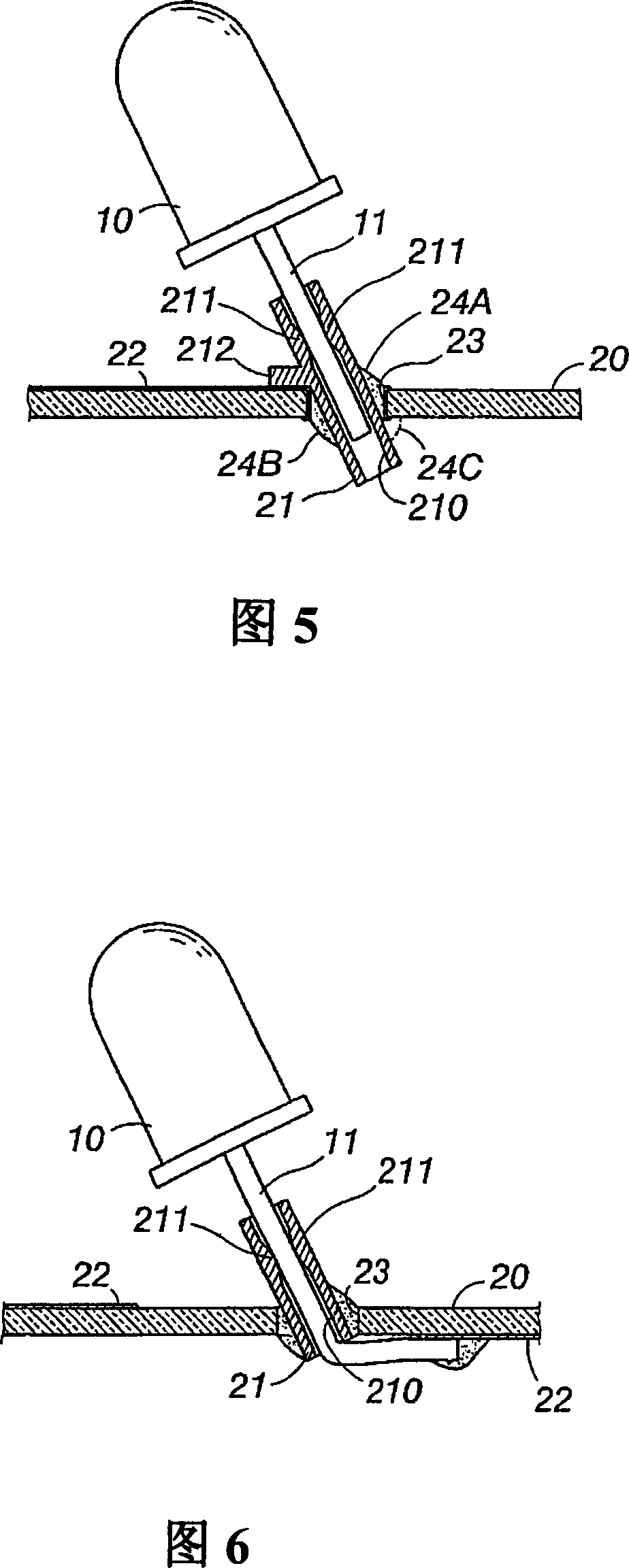 Light-emitting diode positioning device