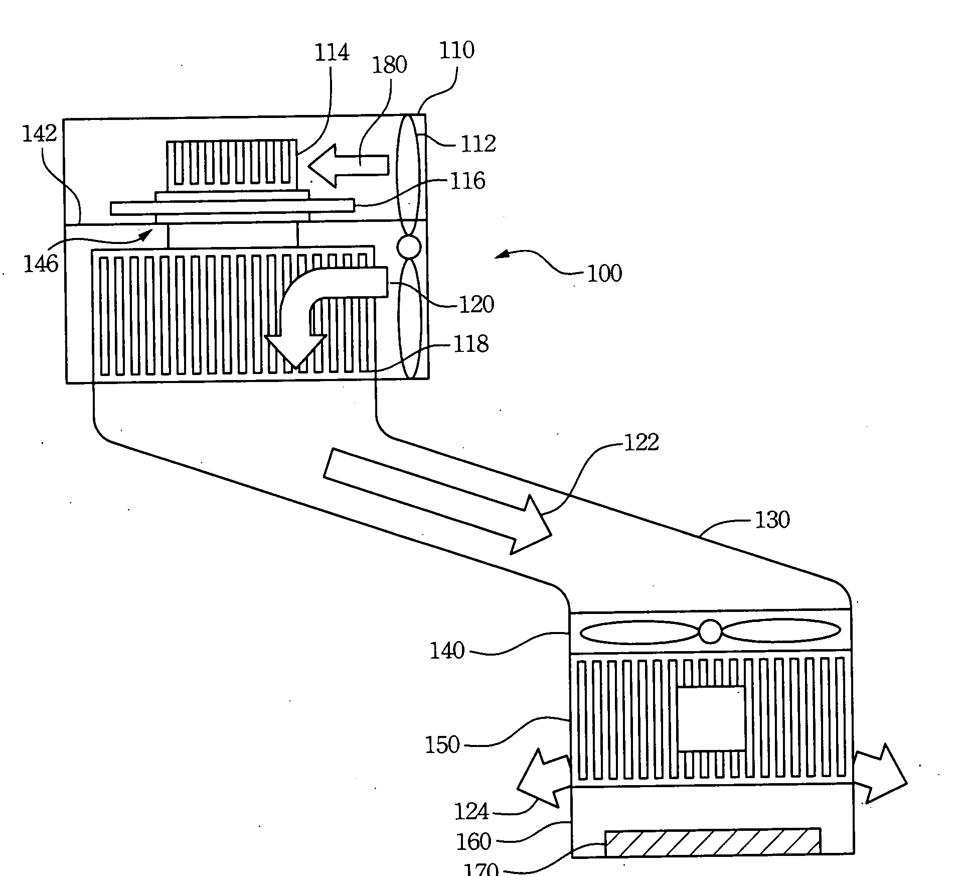 Double-effect thermoelectric cooling apparatus