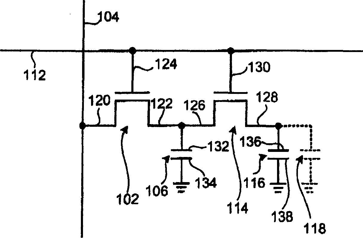 Low-leakage current thin film transistor circuit