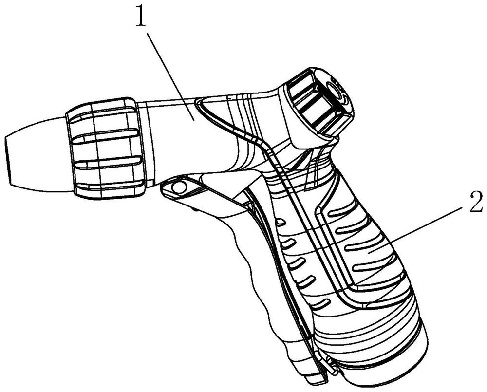 Electric control type control switch water gun