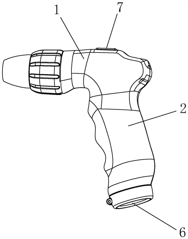 Electric control type control switch water gun