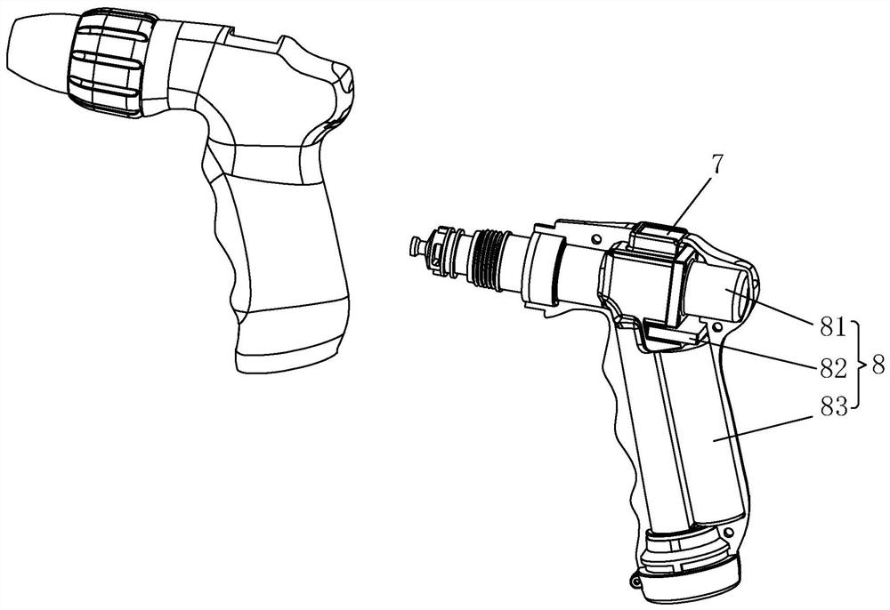 Electric control type control switch water gun