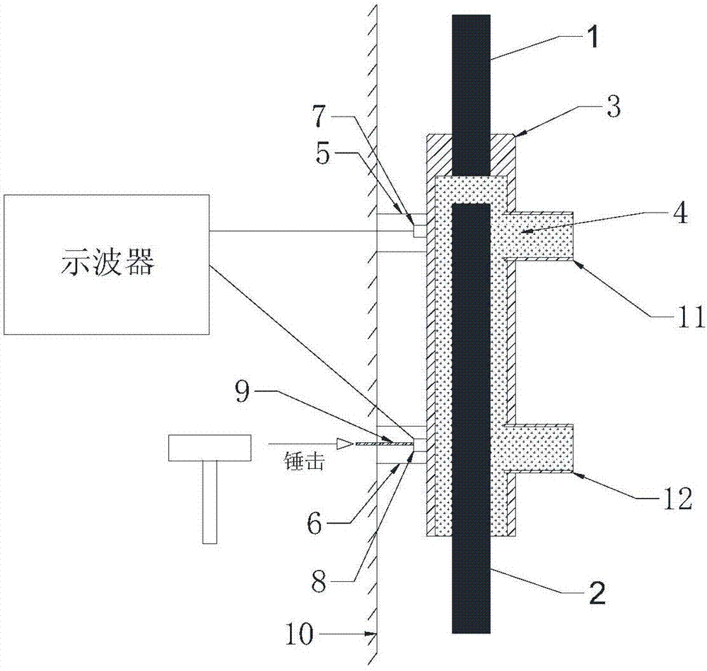 Structure and method for detecting post-grouting sleeve-type bar splice by external vibration test method