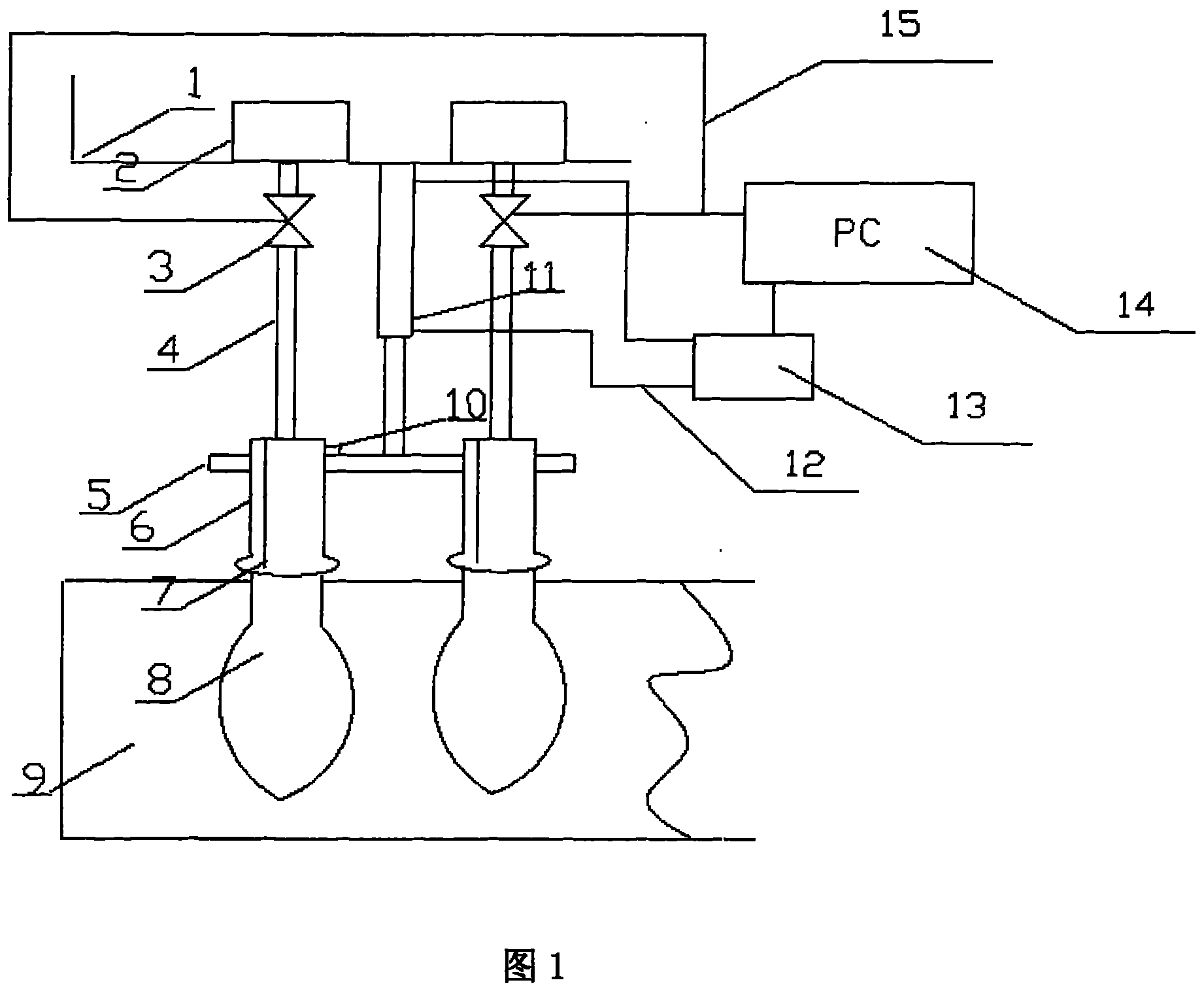 Condom pin hole electronic inspection instrument capable of automatically judging pin hole position