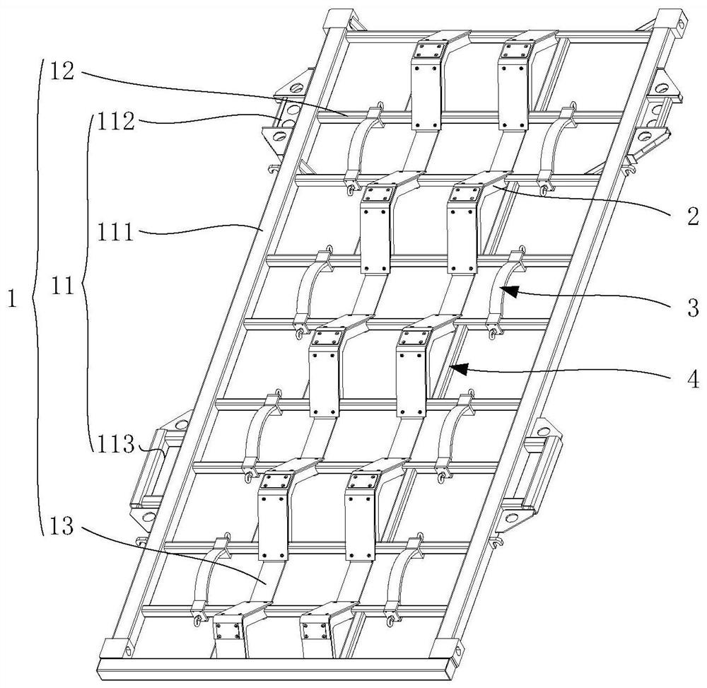 Single-row transport device and railway transport vehicle