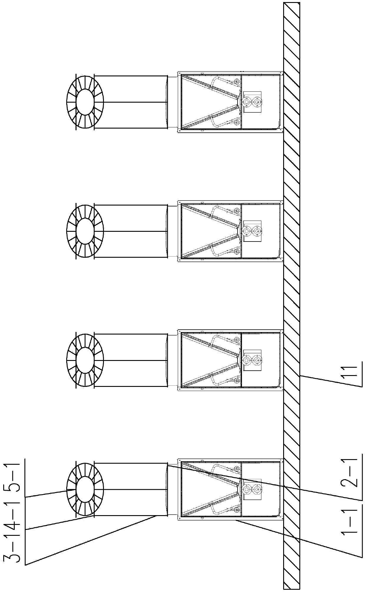 Air source heat pump single-layer or multi-layer centralized placement system