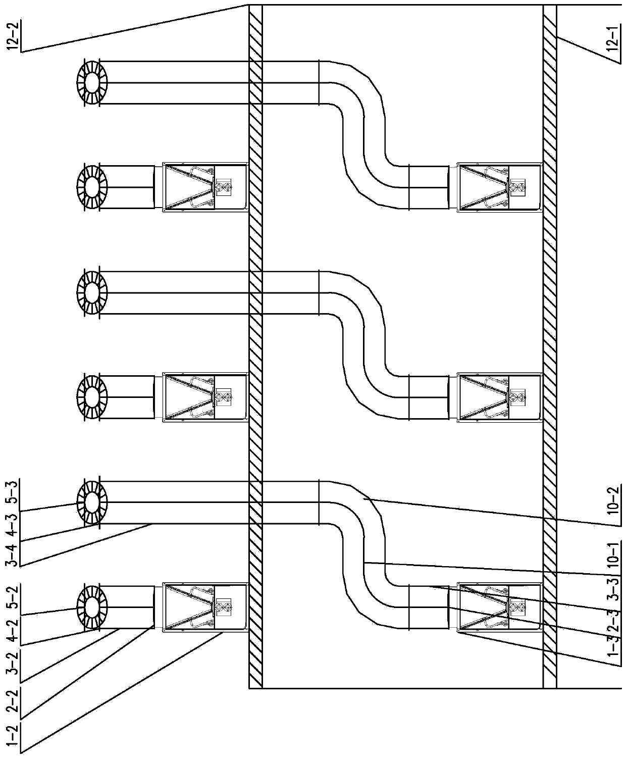 Air source heat pump single-layer or multi-layer centralized placement system