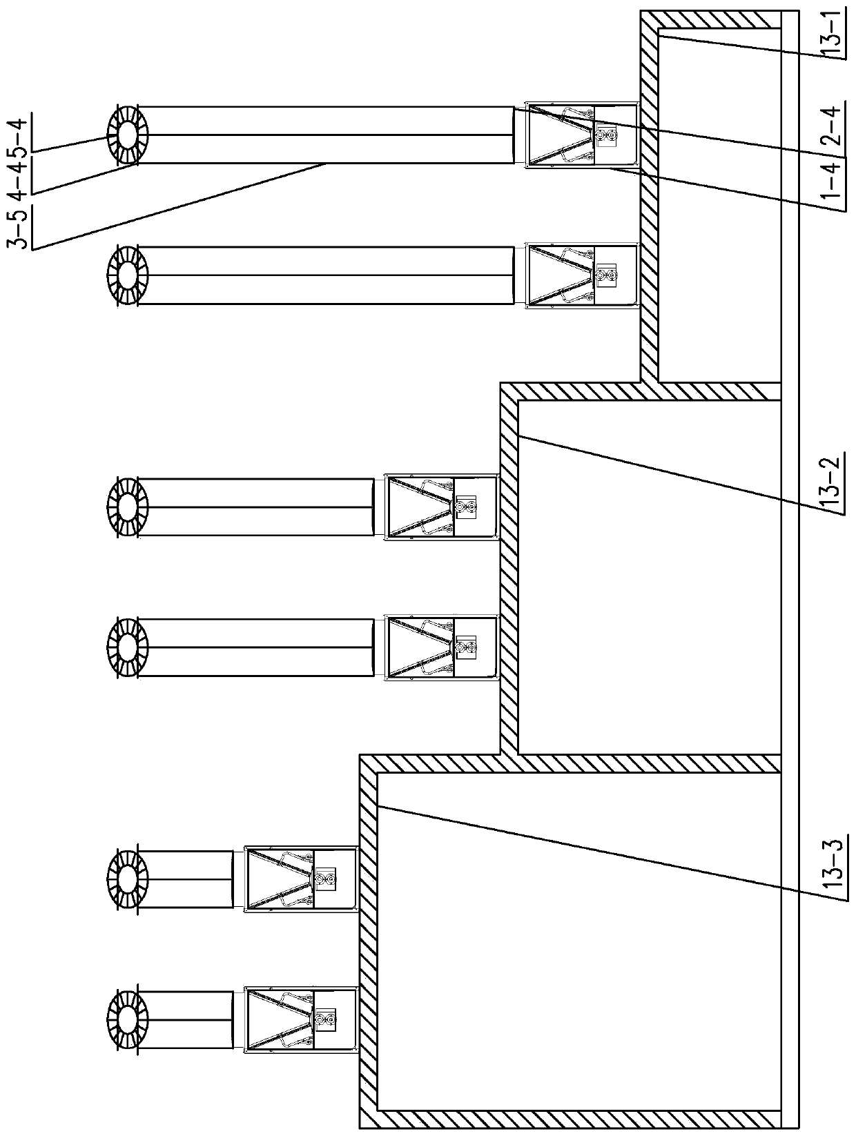 Air source heat pump single-layer or multi-layer centralized placement system