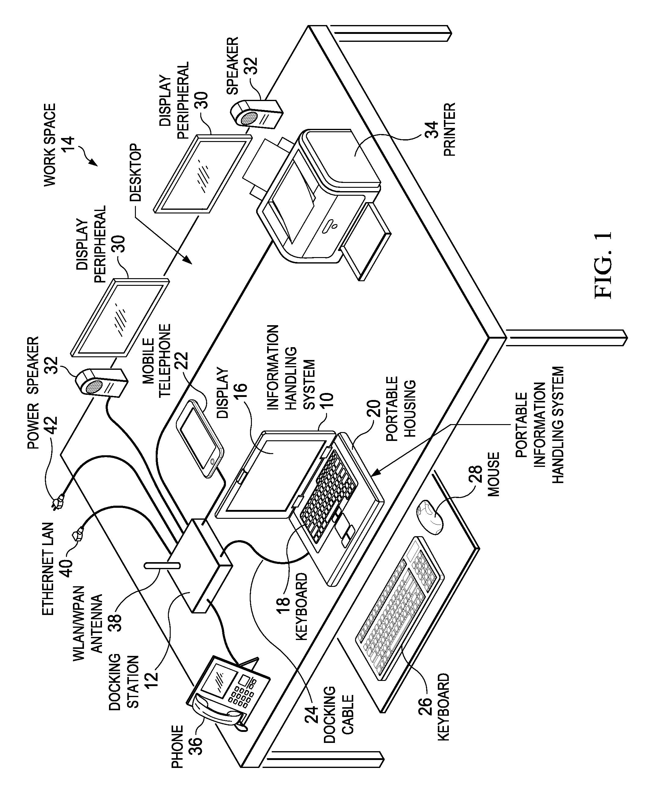 Information handling system docking with coordinated power and data communication