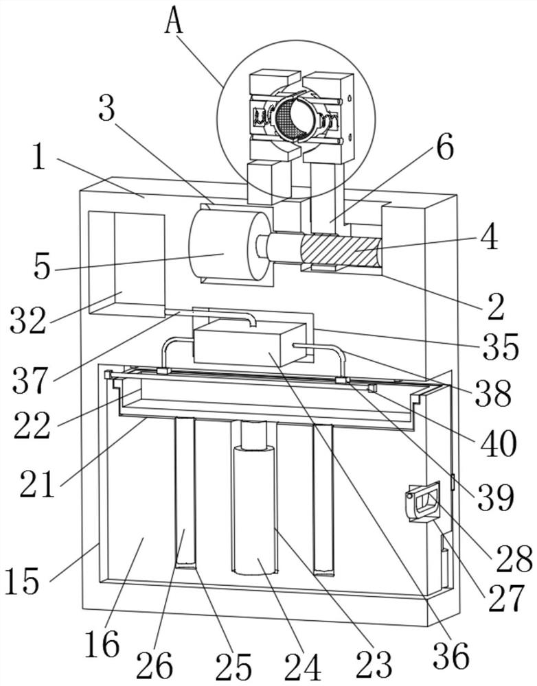 Clamping device for accessories in digestive endoscopic surgery