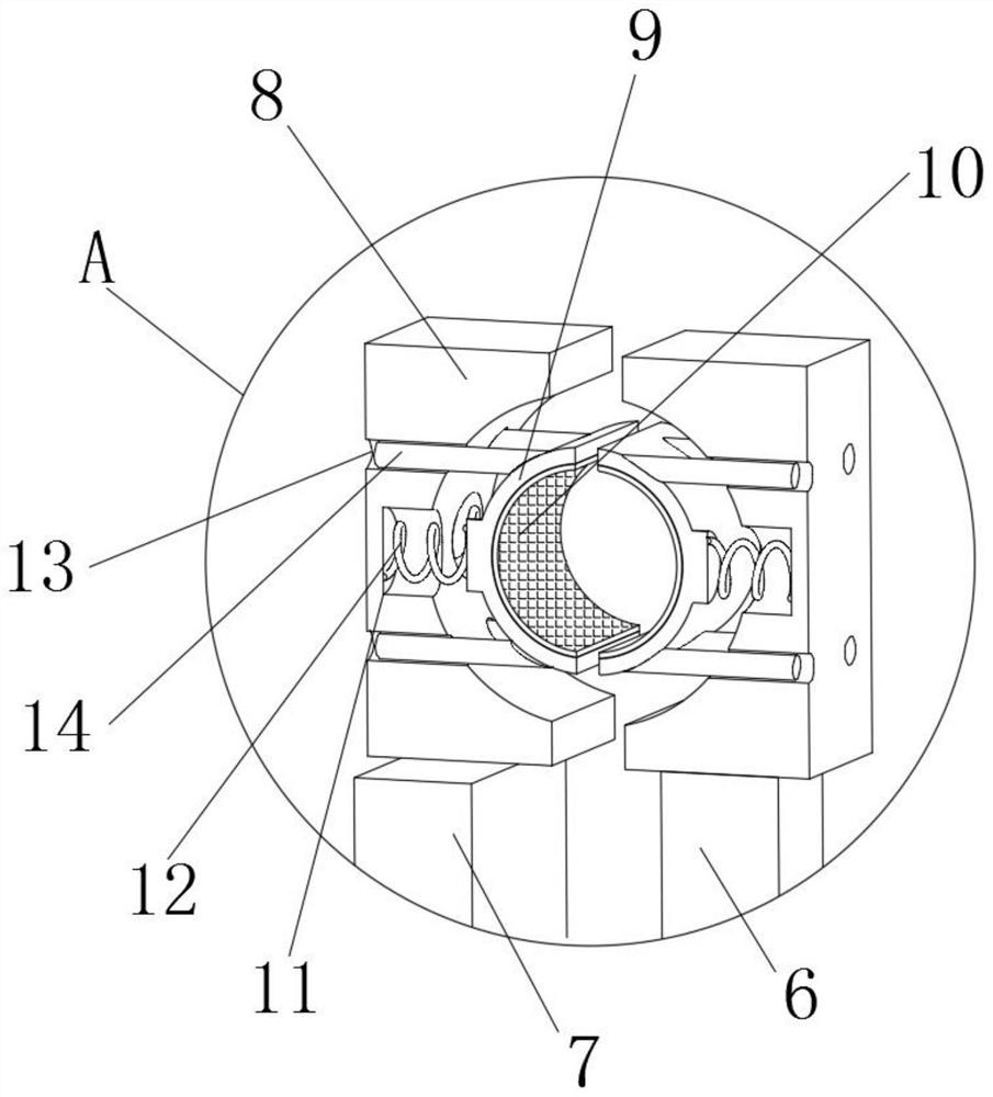 Clamping device for accessories in digestive endoscopic surgery