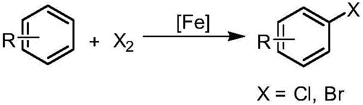 Synthetic method of aryl halide taking aryl carboxylic acid as raw material