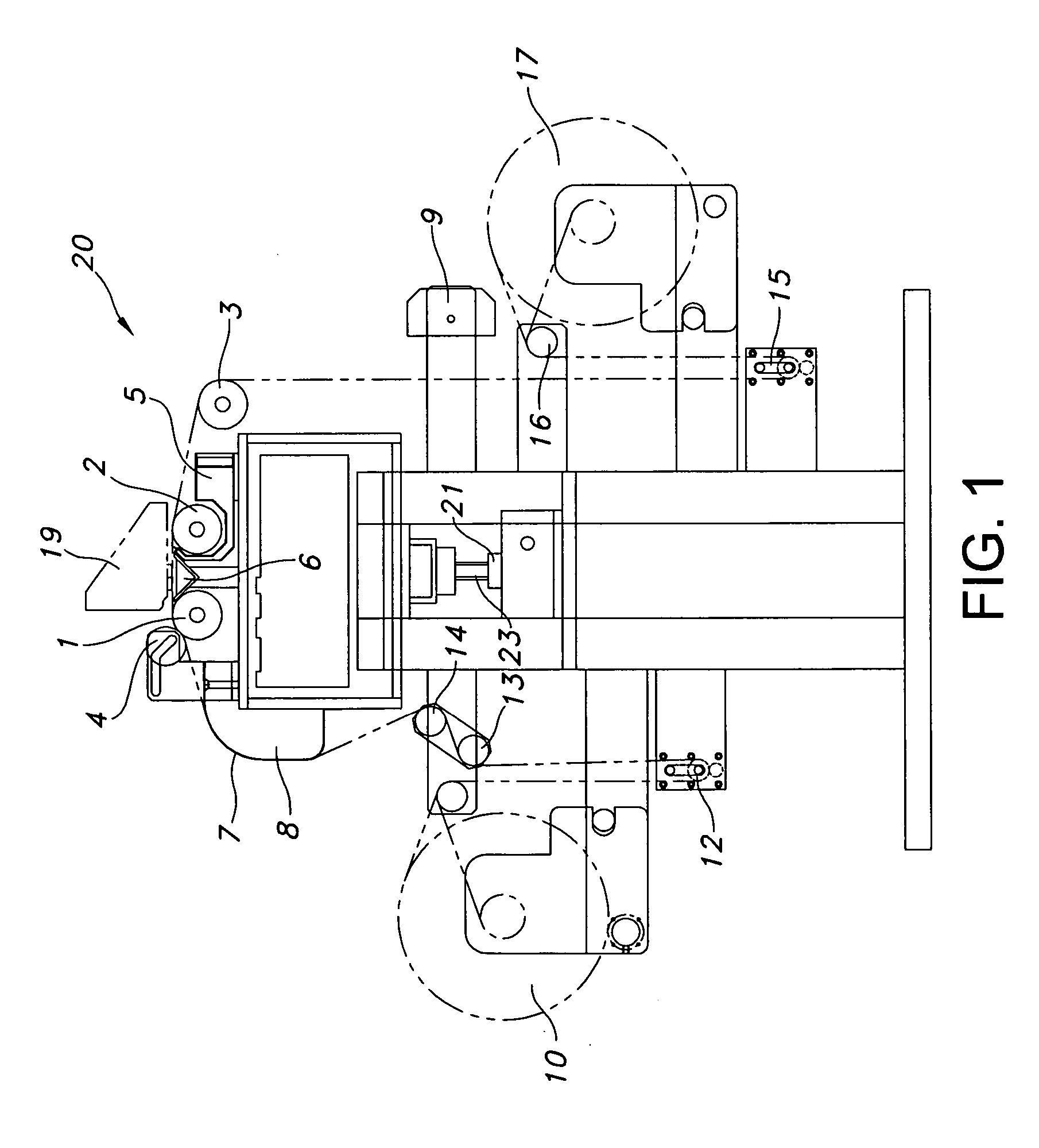 Height adjustment system for image forming machine